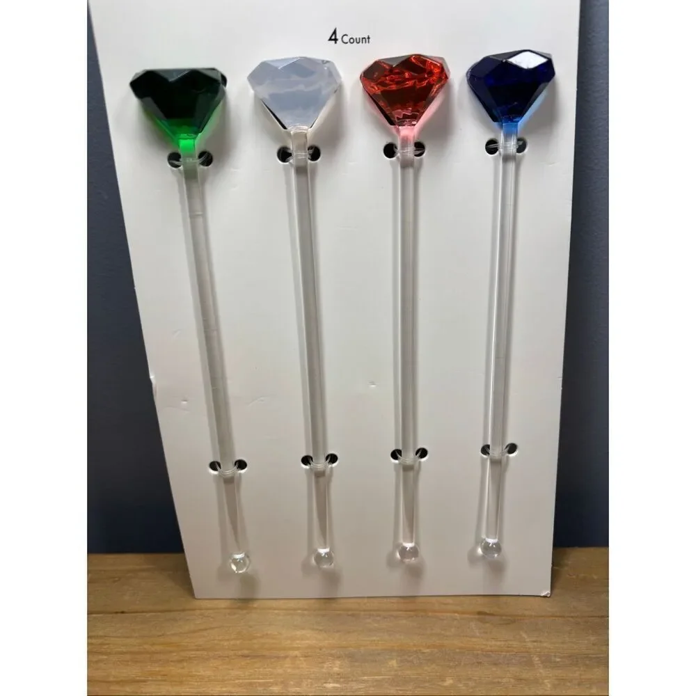 Kate Spade Target Acrylic Gem Drink Stir Sticks